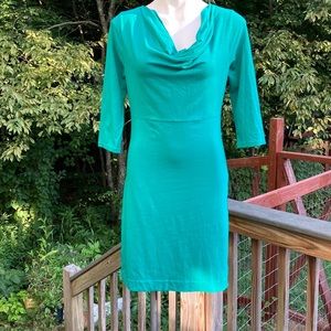 Green J Crew cowl neck knit dress size S